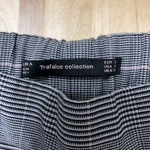 Zara, trafaluc collec pink plaid, black stripe
